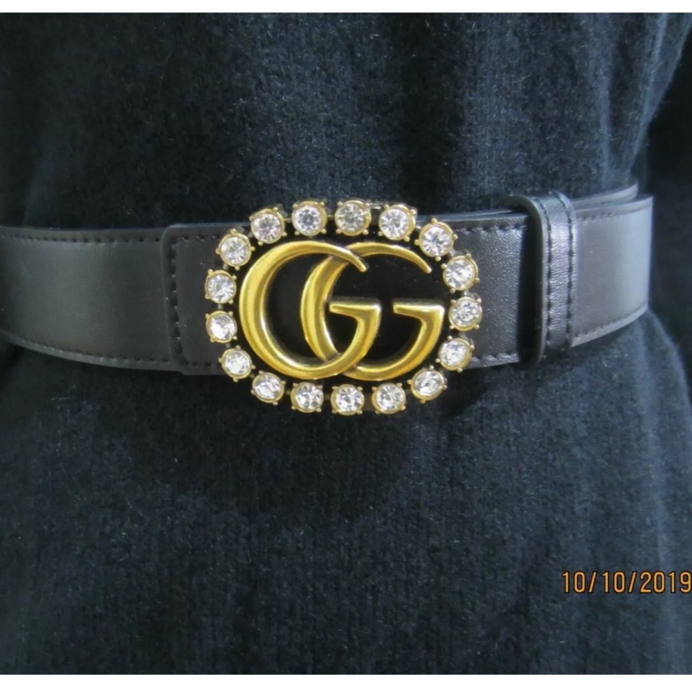Women’s diamond stud Logo belt